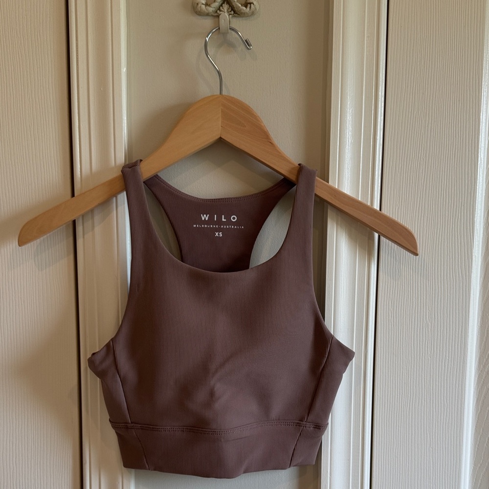 WILO Mauve Cropped Sports Bra Tank